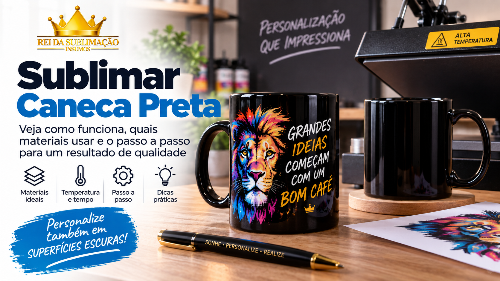 Sublimar em Caneca Preta: Dicas, Temperatura e muito mais